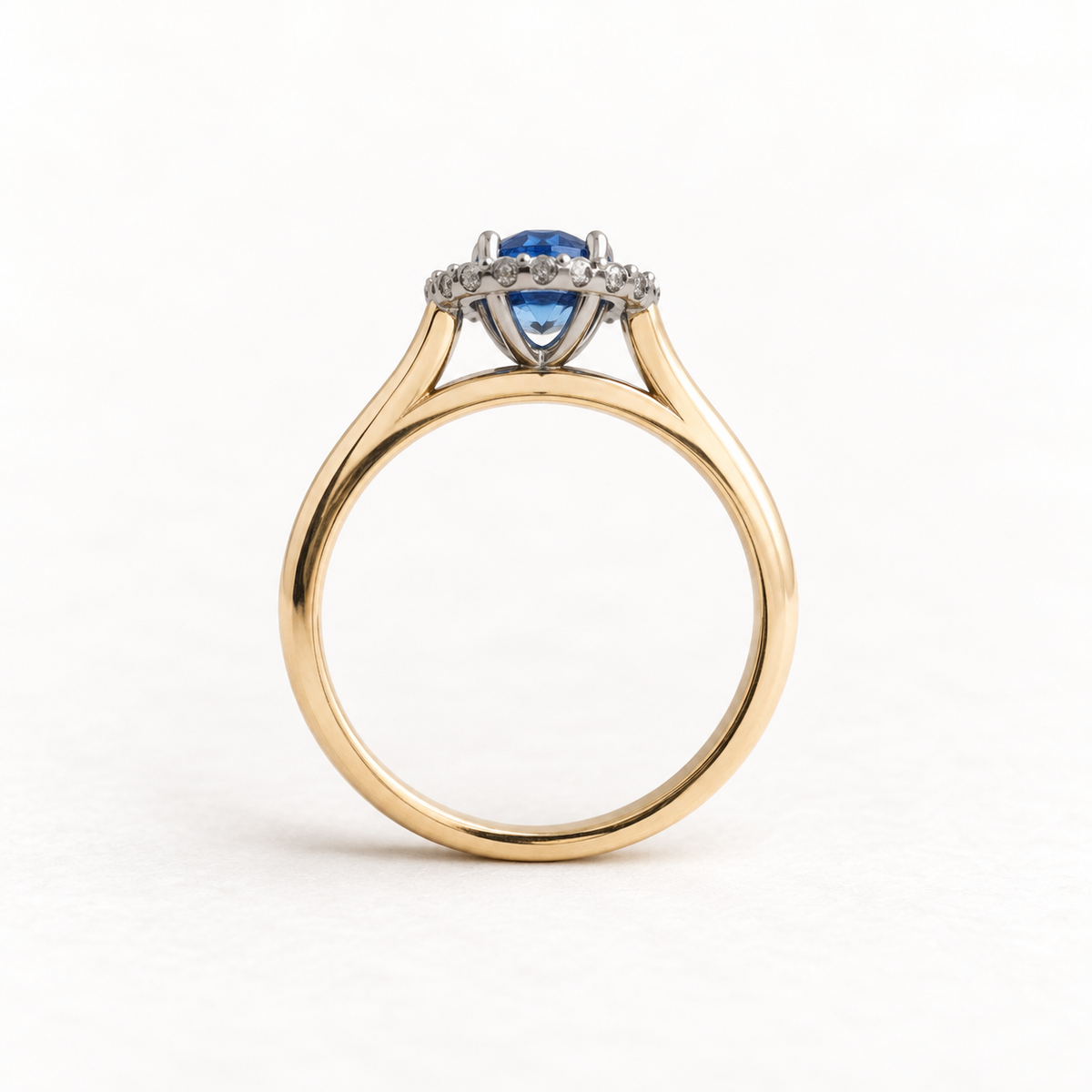 1 ct Sapphire Two Tone Ring