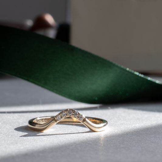 14K Diamond Ring Guard