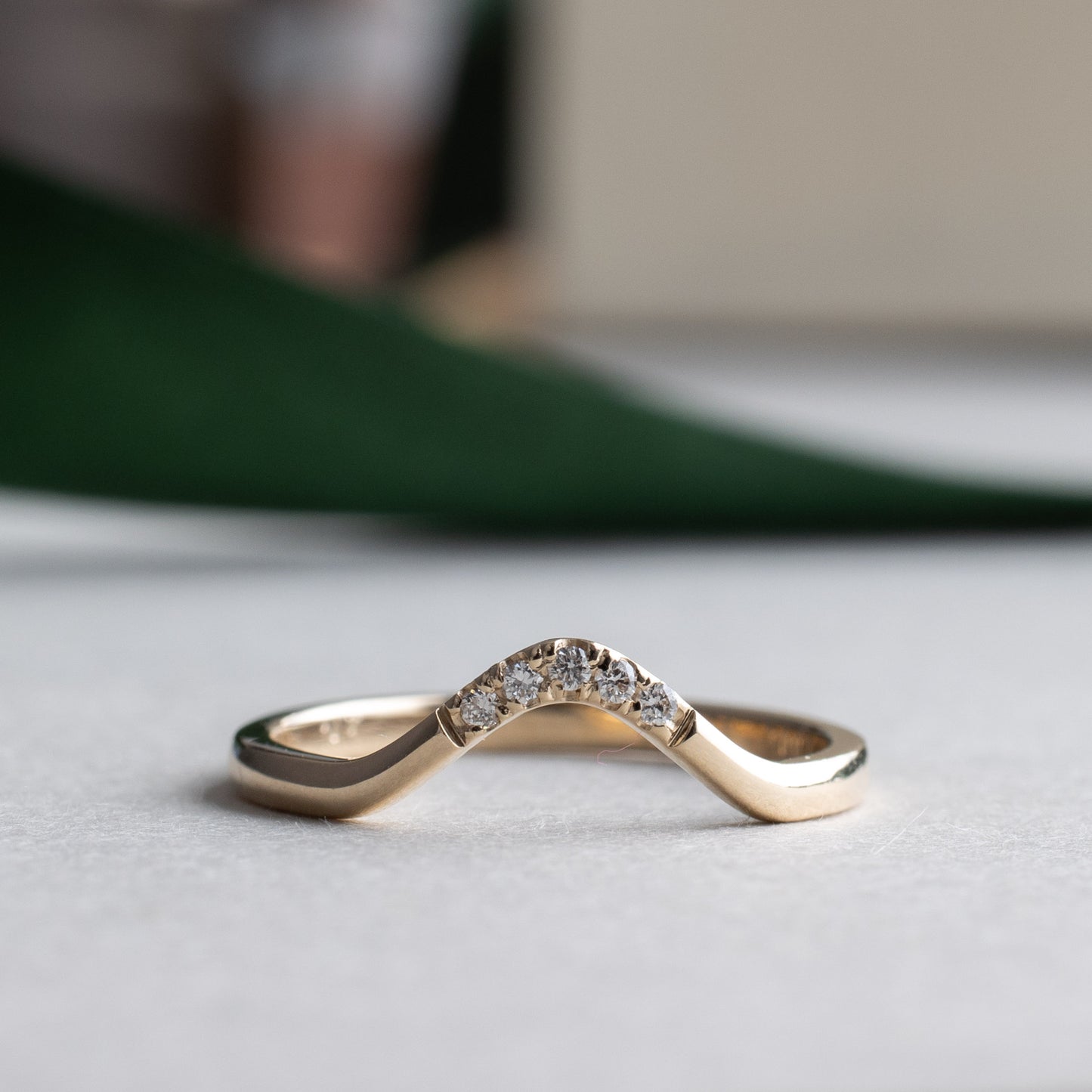 14K Diamond Ring Guard