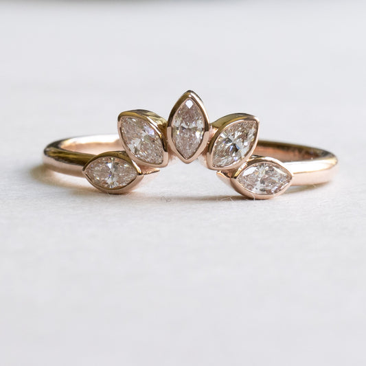 14K Marquise Diamond Band