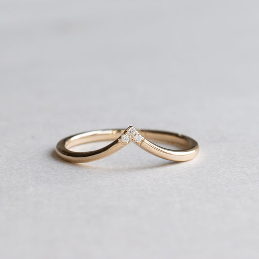 14K Diamond Ring Guard