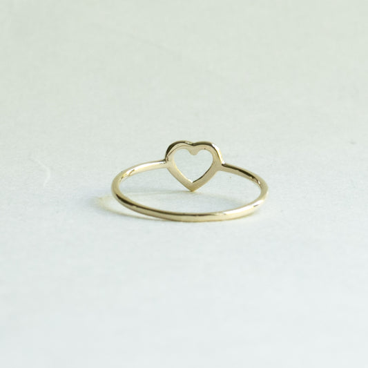 14K Petite Open Heart