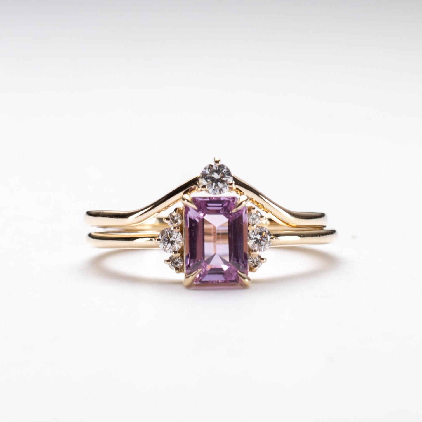 14K Pink Sapphire Set