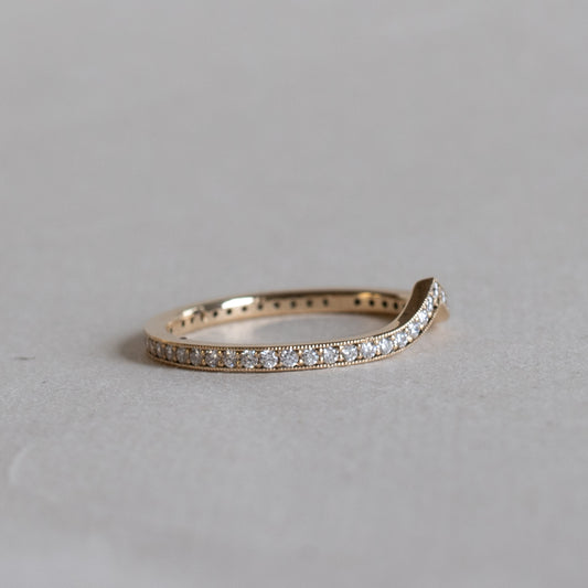 14K Gold Diamond Ring Guard