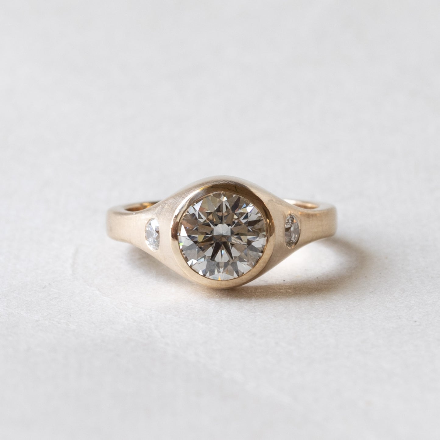 14K 2 Carat Trio Lab Diamond Ring