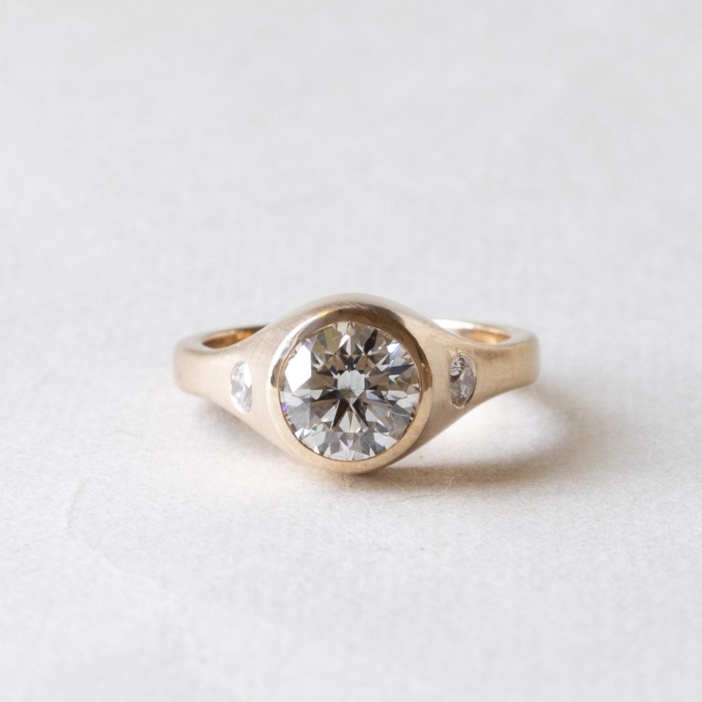 14K 2 Carat Trio Lab Diamond Ring