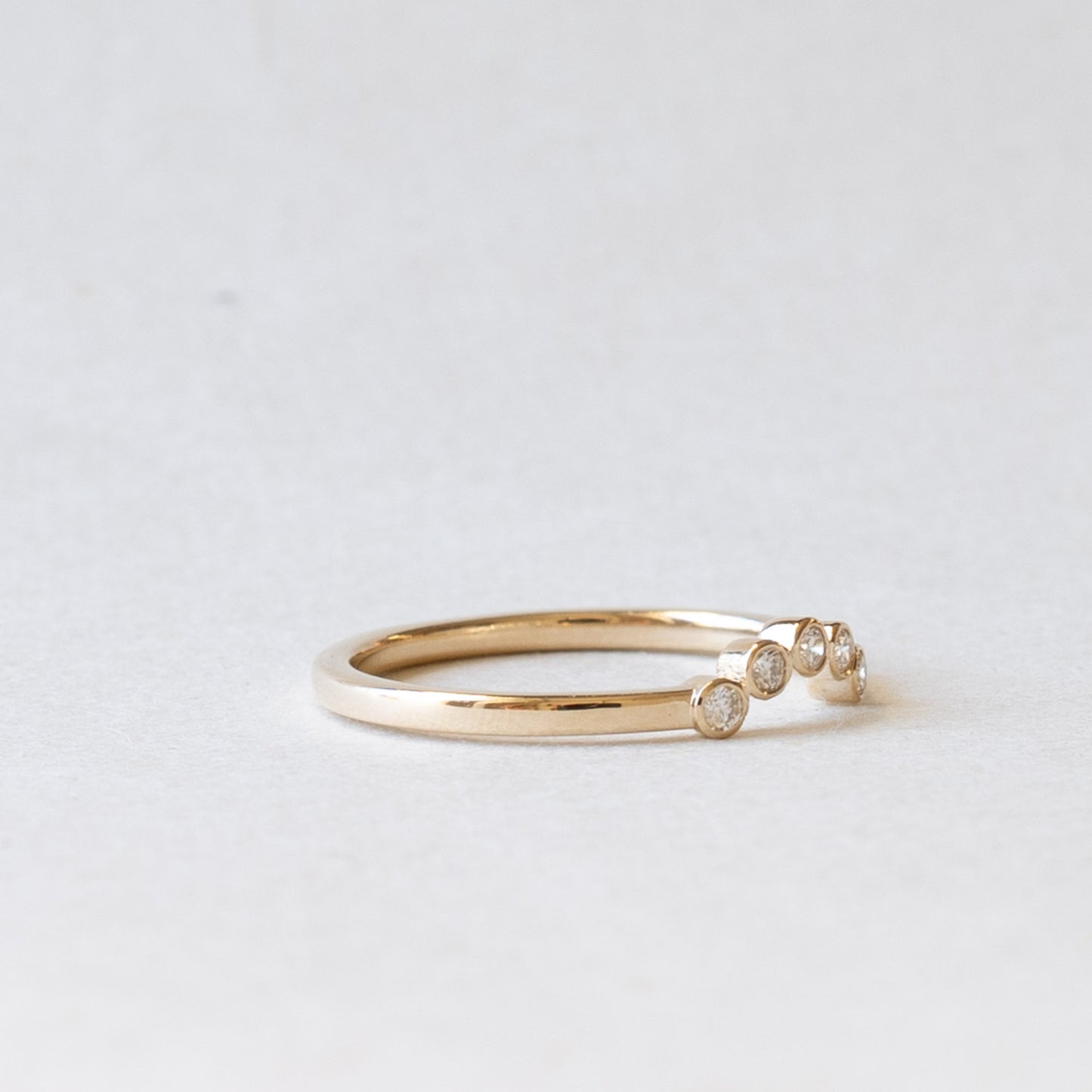 14K Lab Diamond Bezel Ring Guard
