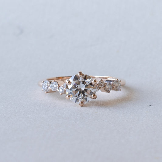 14K Rose Gold Lab Diamond Engagement Ring