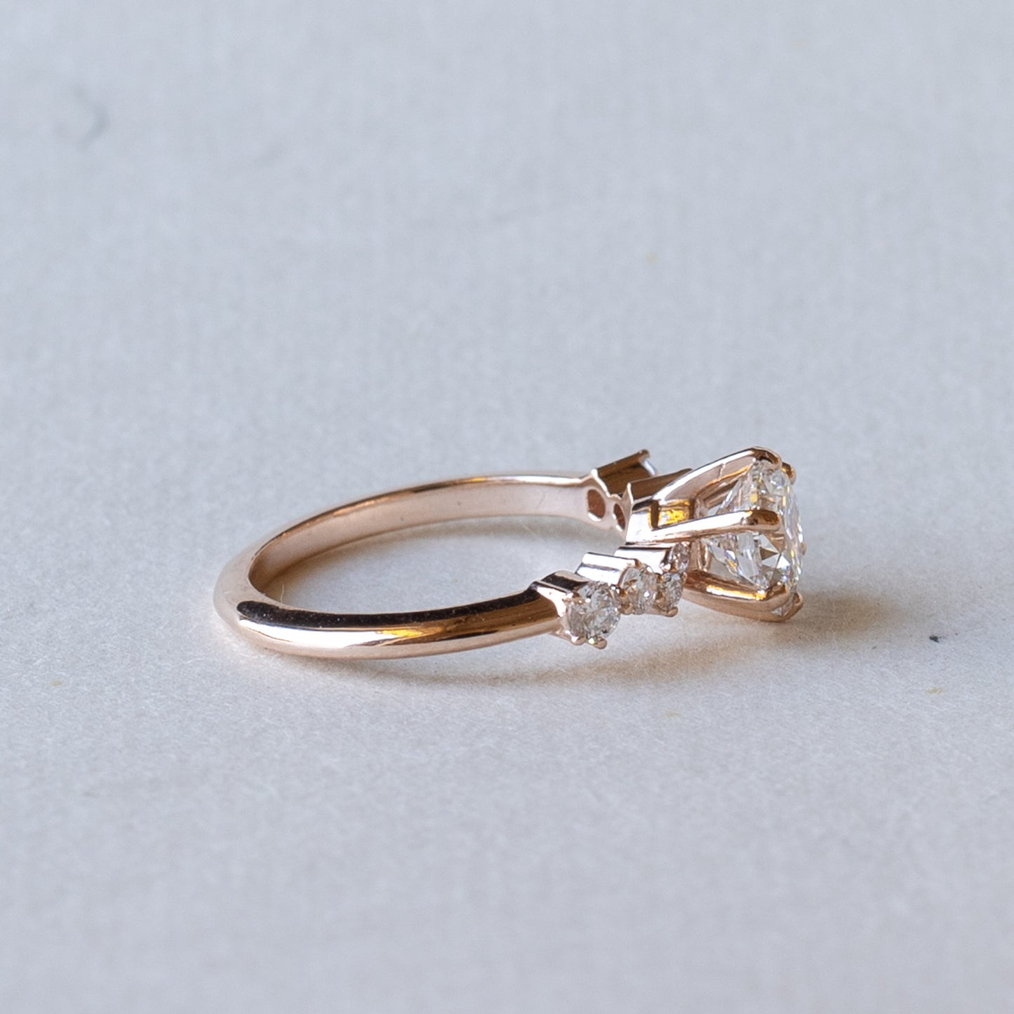 14K Rose Gold Lab Diamond Engagement Ring