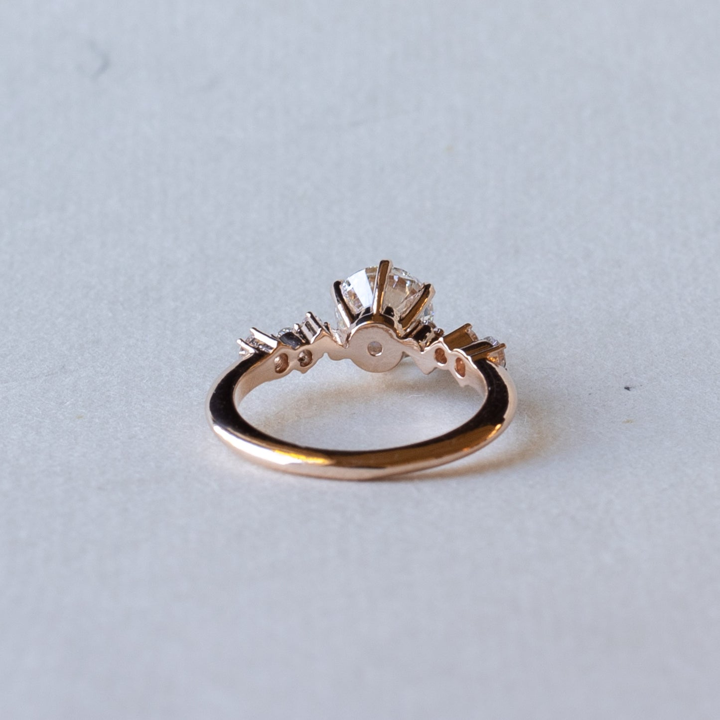 14K Rose Gold Lab Diamond Engagement Ring