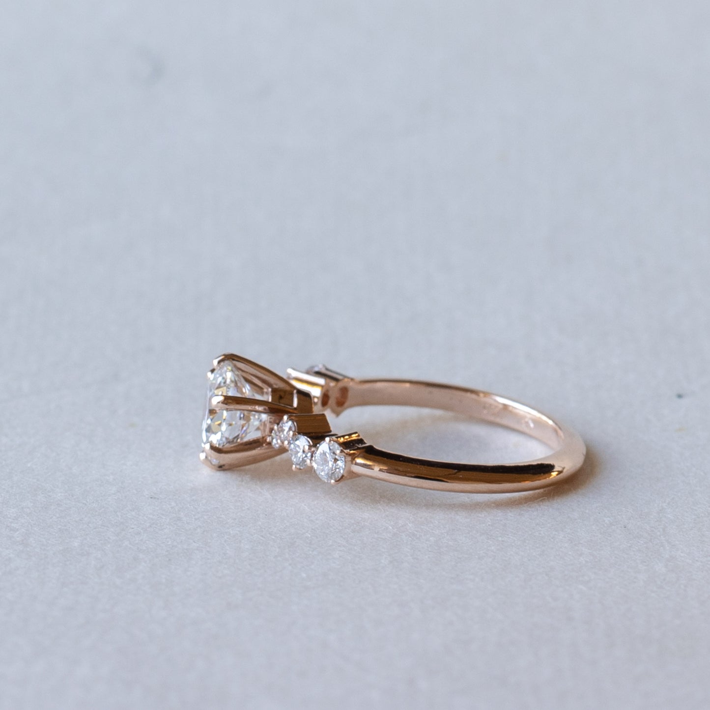 14K Rose Gold Lab Diamond Engagement Ring