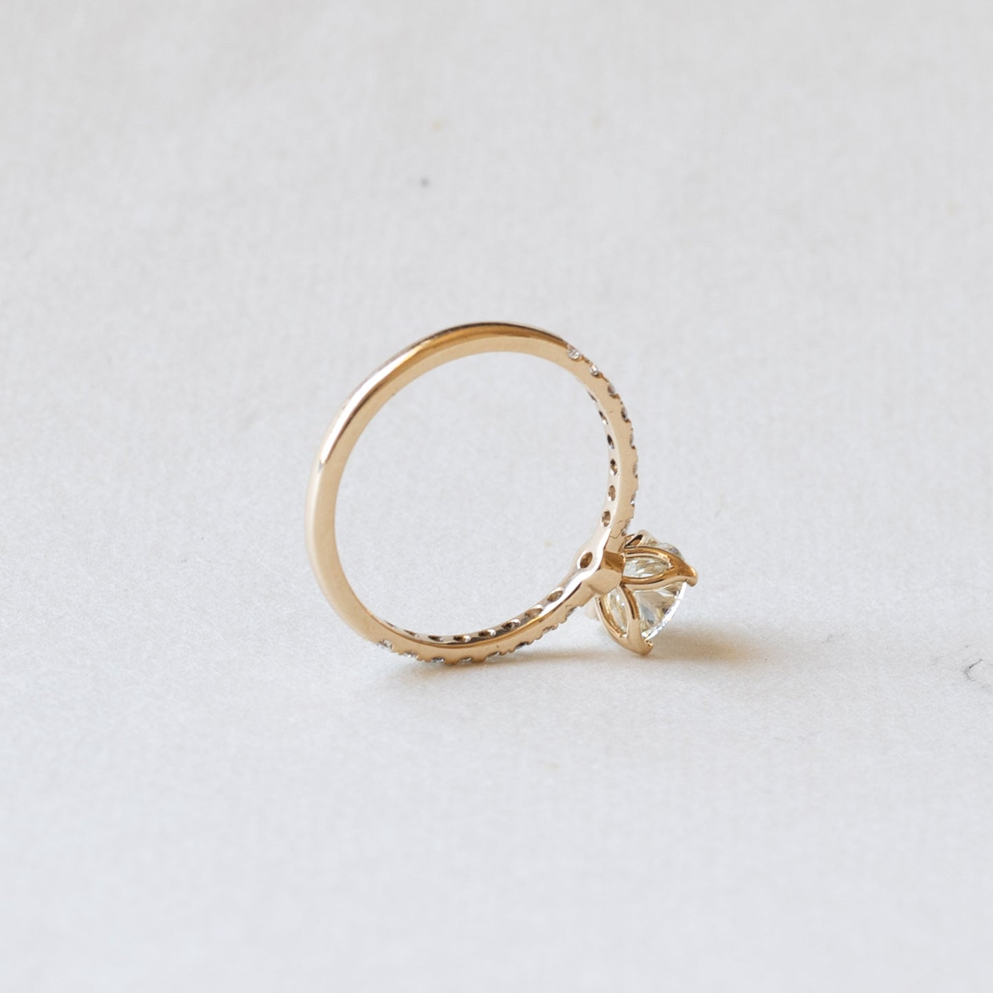 14K Yellow Gold 1 Carat Diamond Engagement Ring