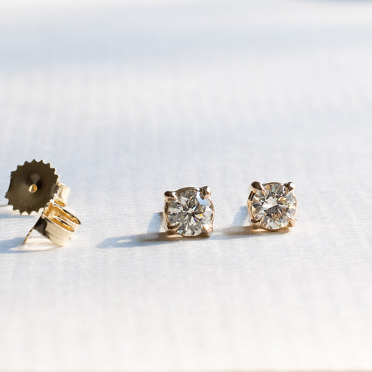 14K 1 CTTW Diamond Studs