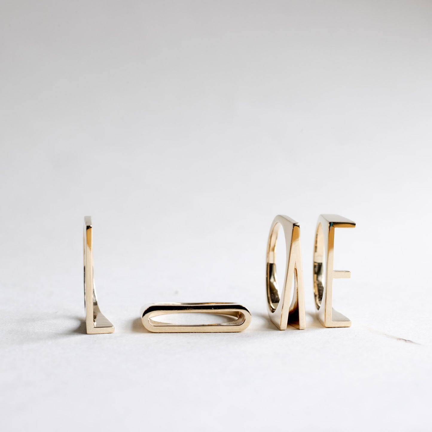 14K Alphabet Letter Ring