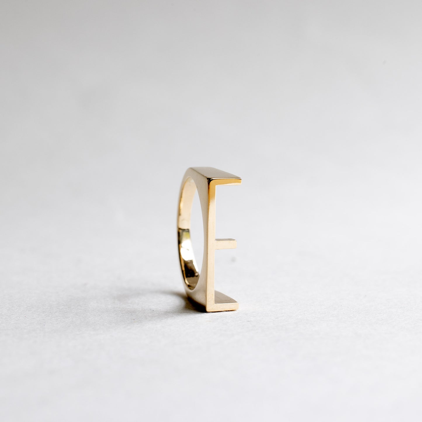 14K Alphabet Letter Ring