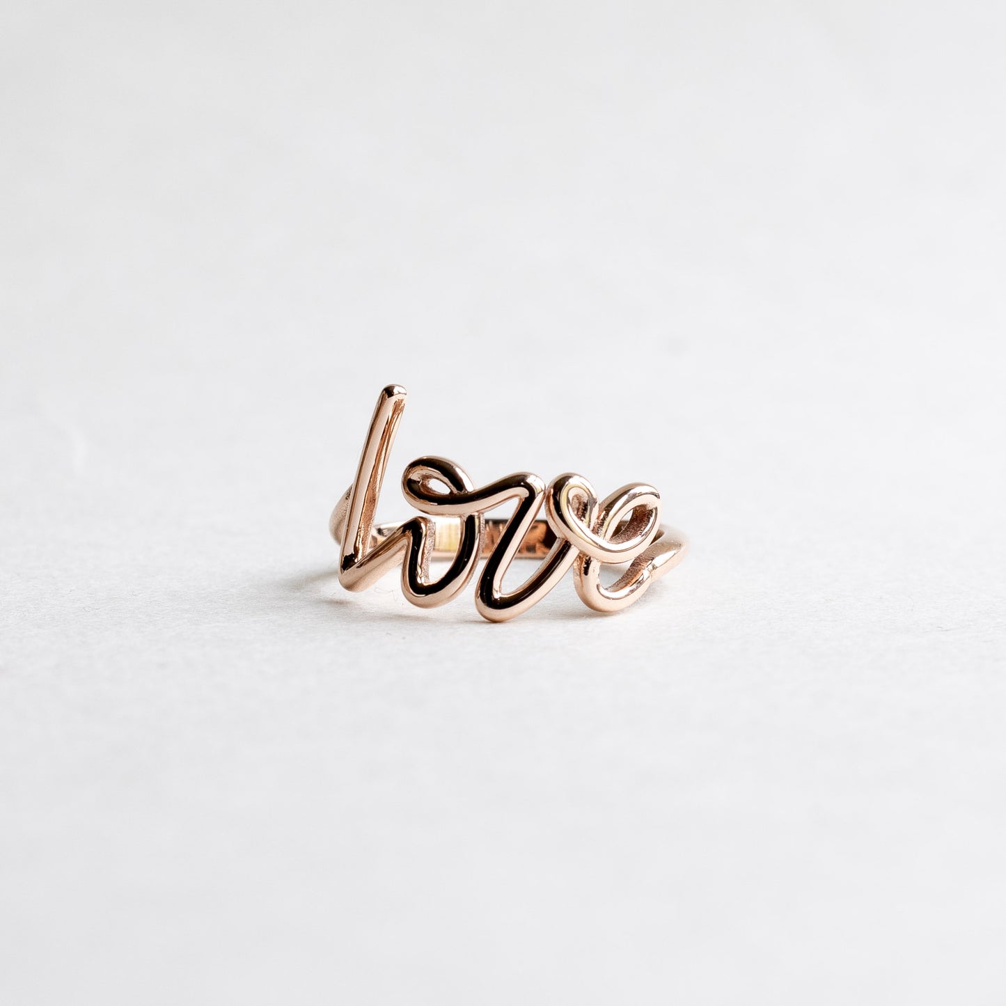 14K Spellout Love Ring