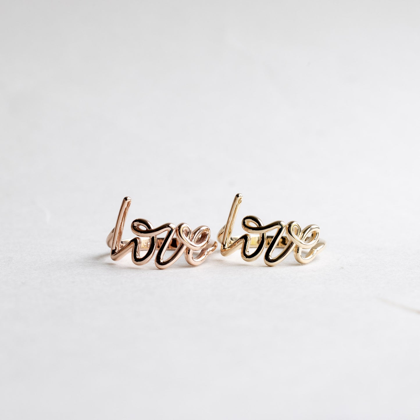 14K Spellout Love Ring