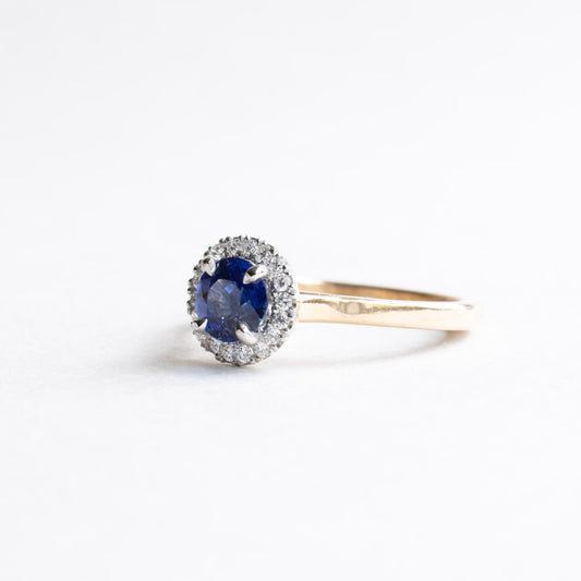 1 ct Sapphire Two Tone Ring