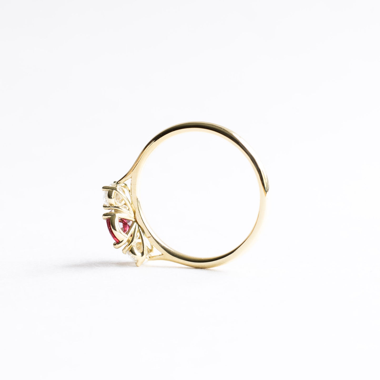 18K Certified 0.88 CT Ruby Diamond Ring