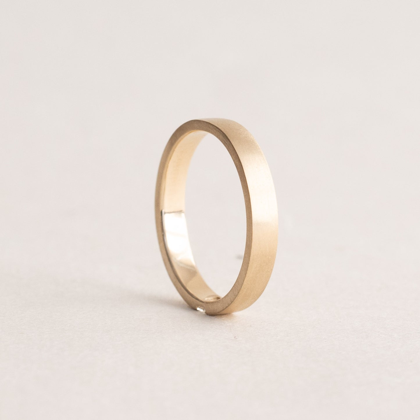 14K Matte Finish Baguette Diamond Band