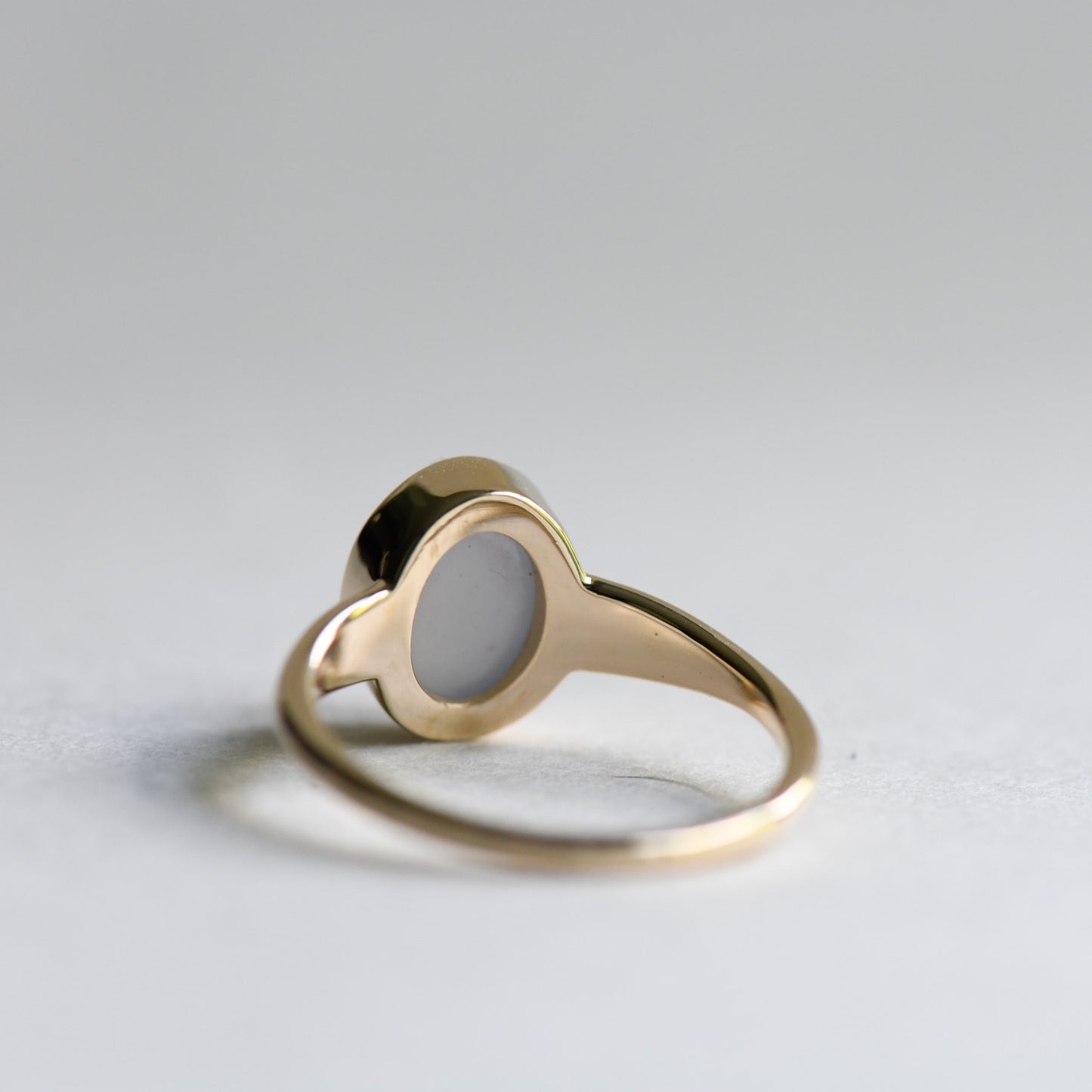 14K Blue Chalcedony Ring
