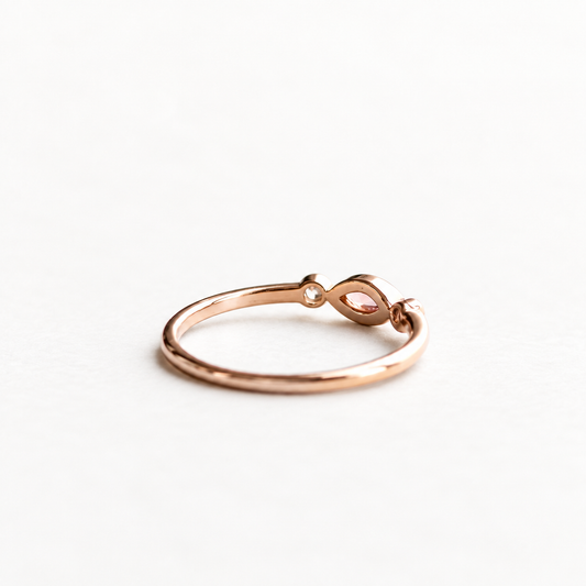14k Marquise Tourmaline Diamond Ring