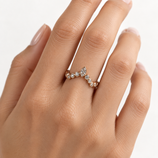 14K Rose Gold 0.6 TCW Diamond Bezel Crown