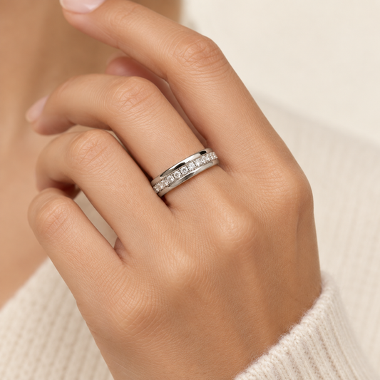 14K Diamond 5mm Eternity Band