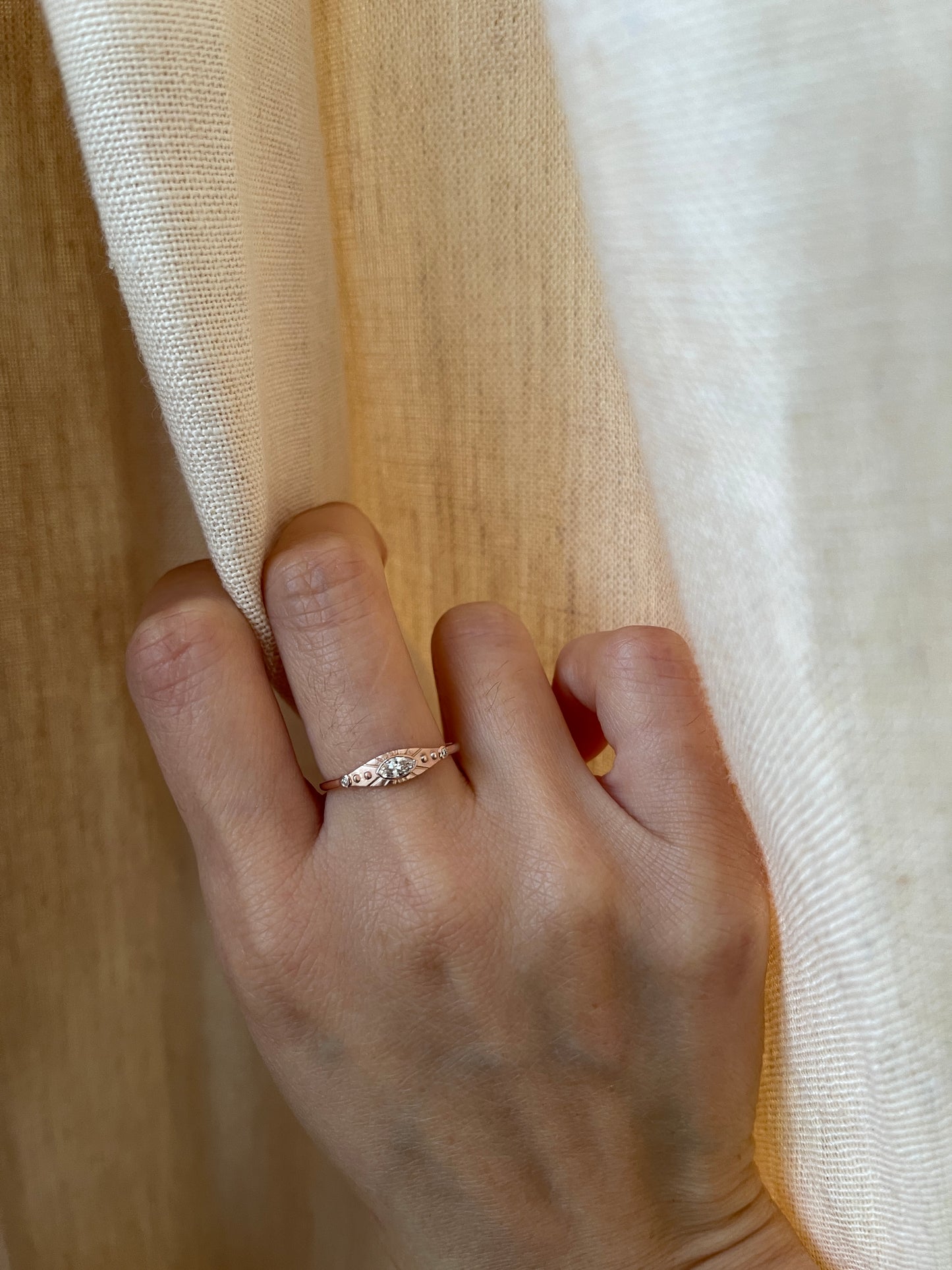 Marquise Lab Diamond Ring