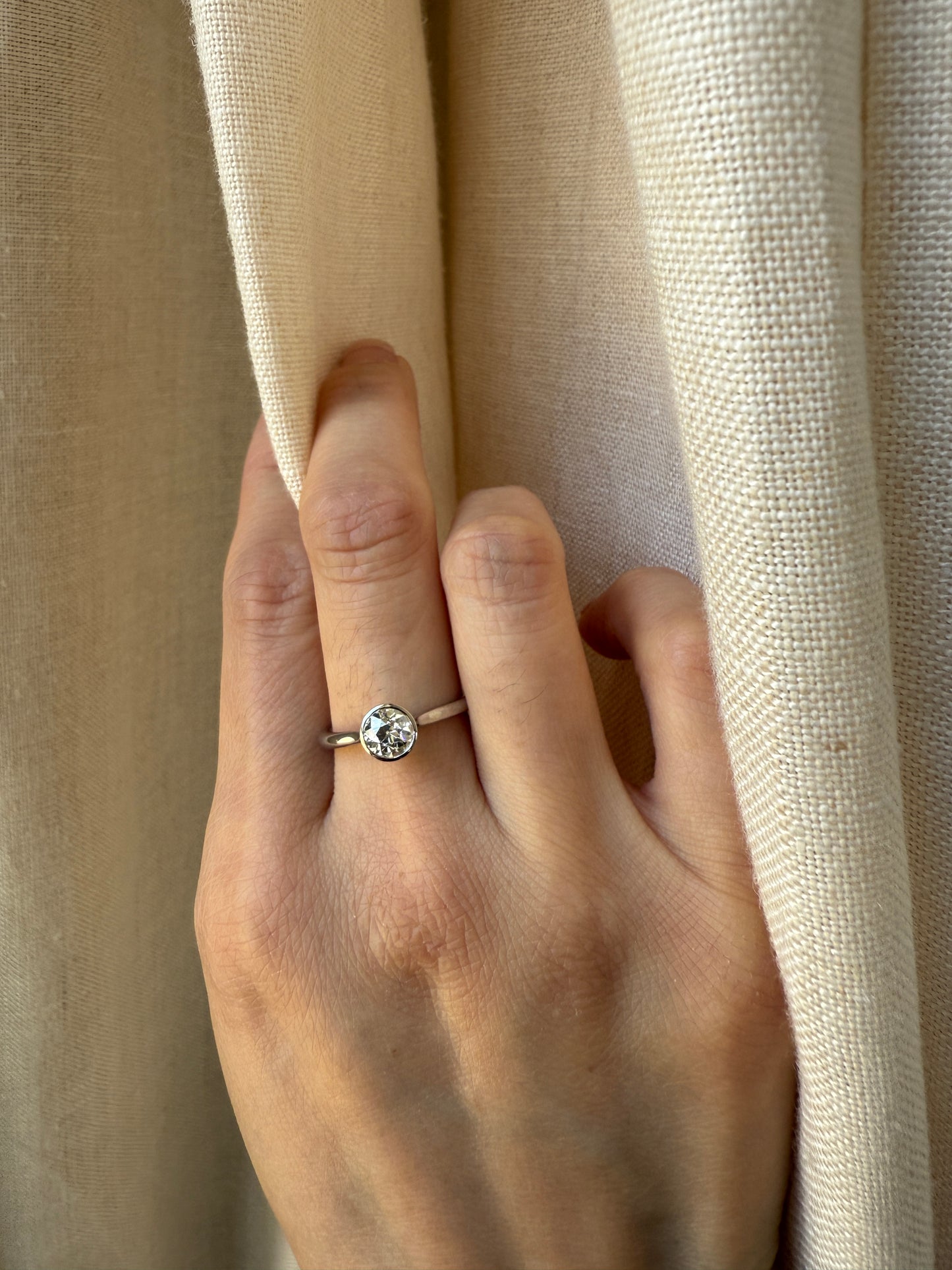 GIA Platinum 0.70 Carat Engagement Ring