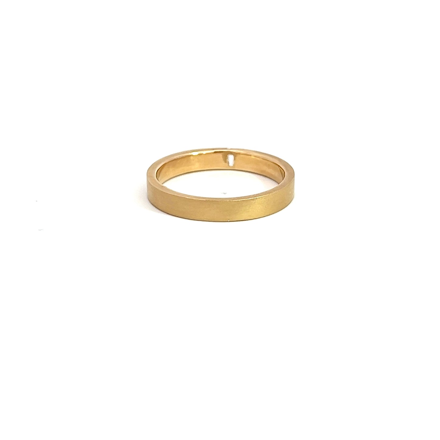 14K Matte Finish Baguette Diamond Band