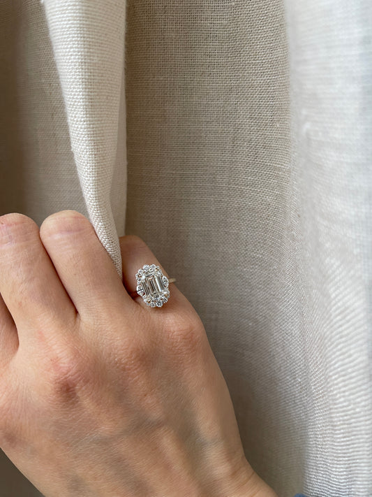 14K 3.01 Carat Lab Diamond Engagement Ring