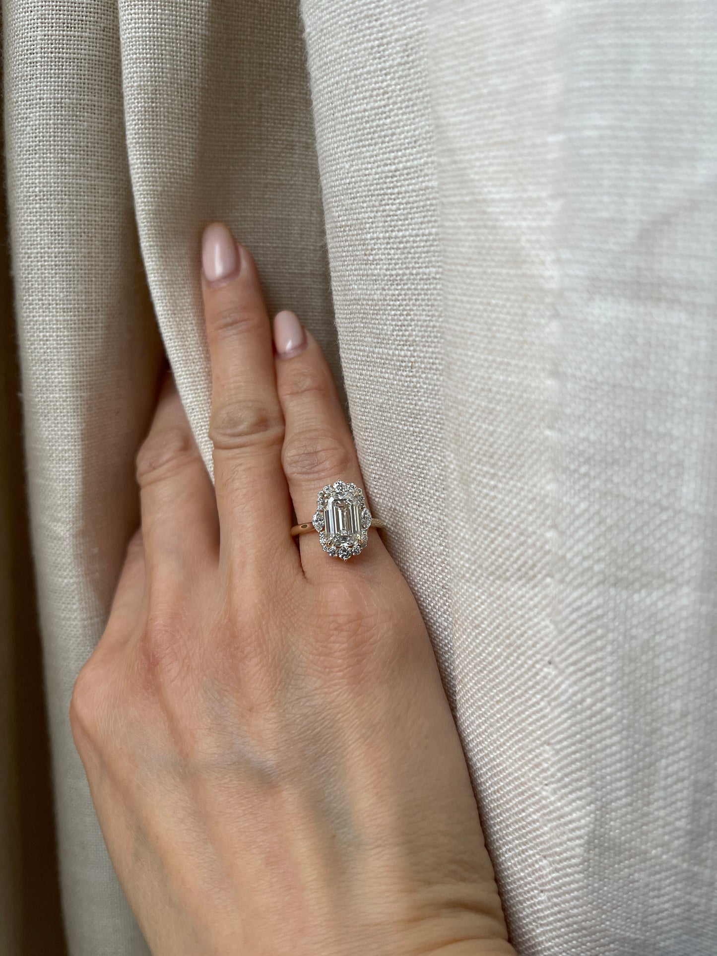 14K 3.01 Carat Lab Diamond Engagement Ring