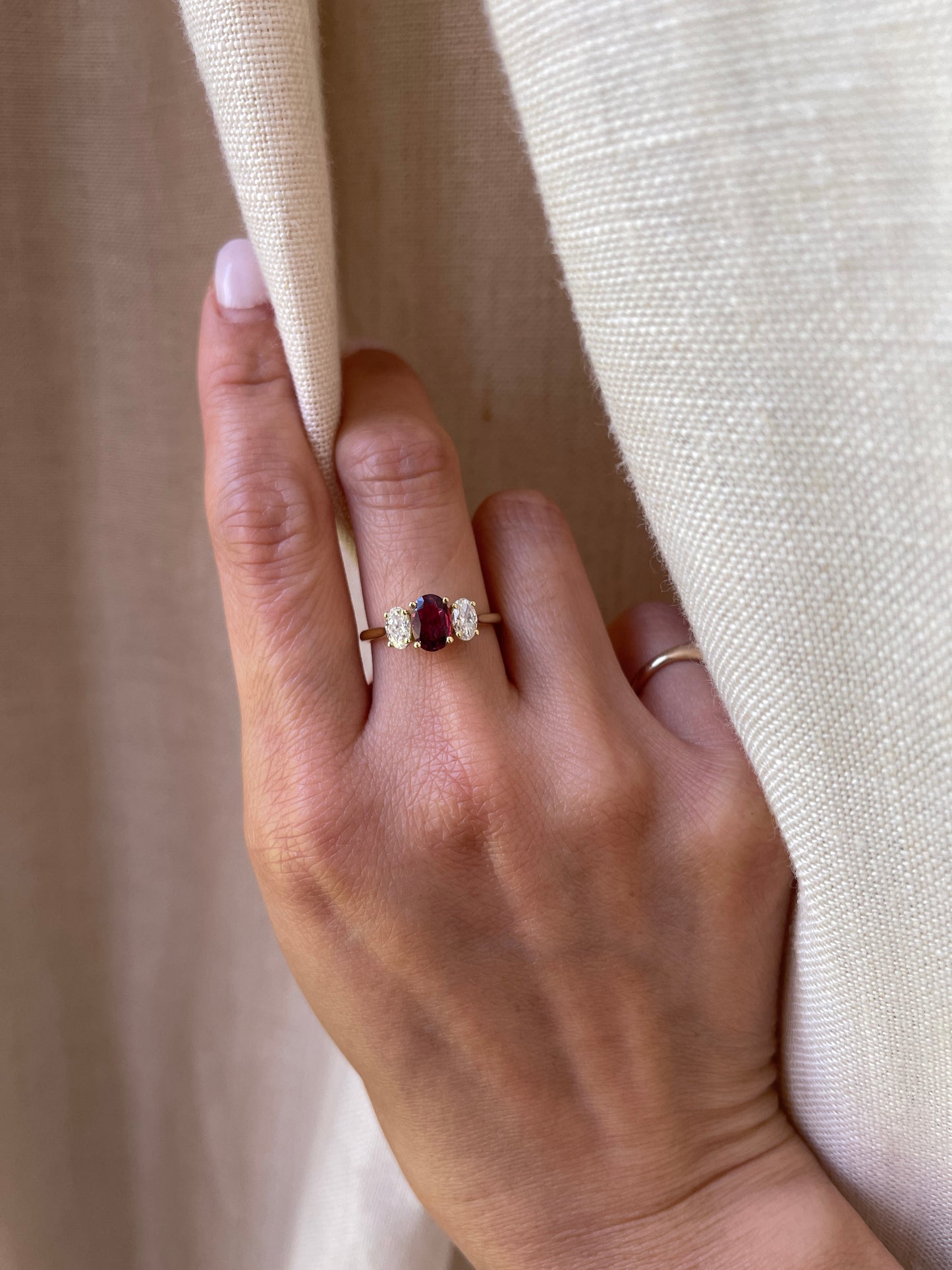 18K Certified 0.88 CT Ruby Diamond Ring