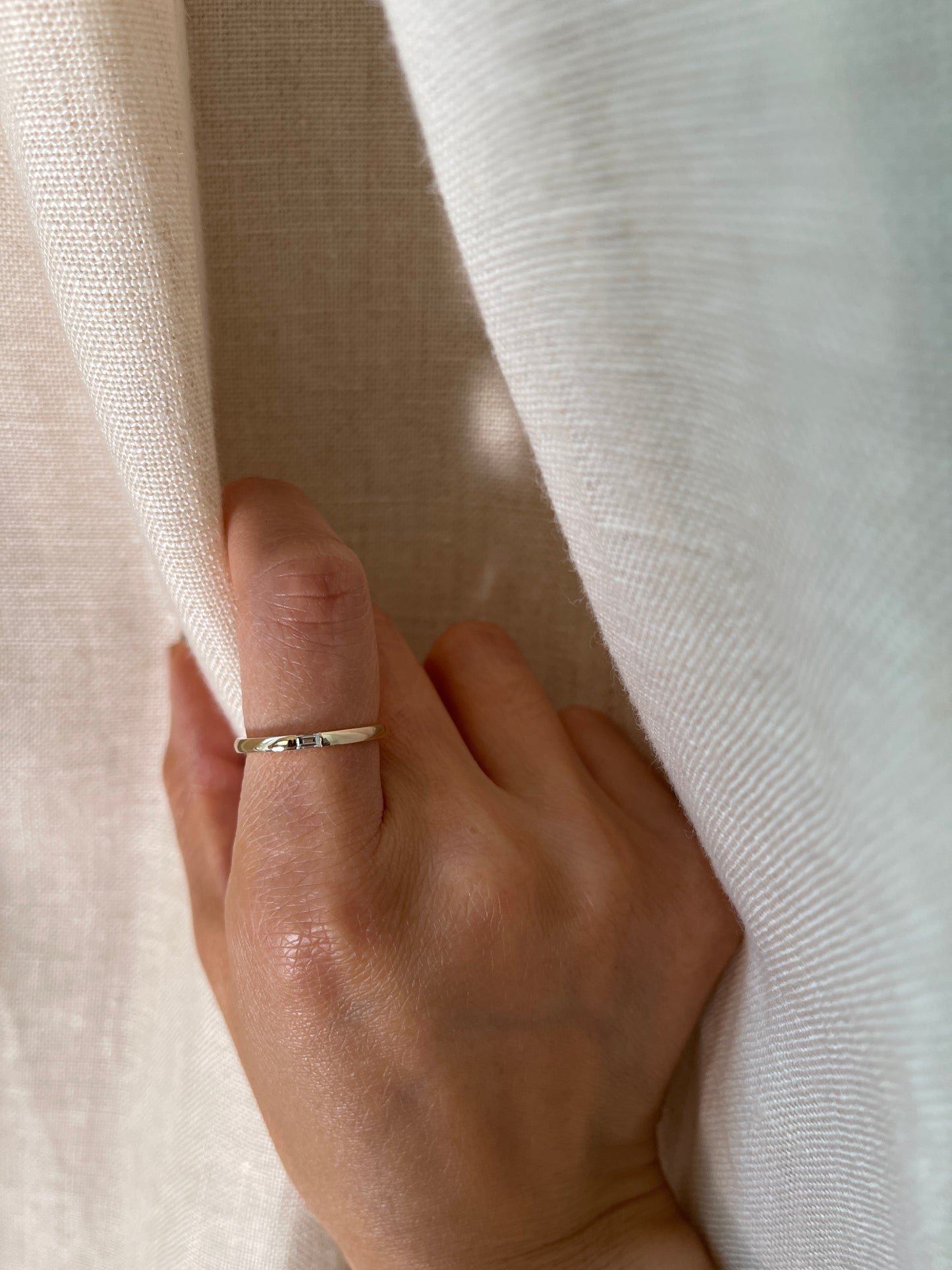 14K Baguette Diamond Band