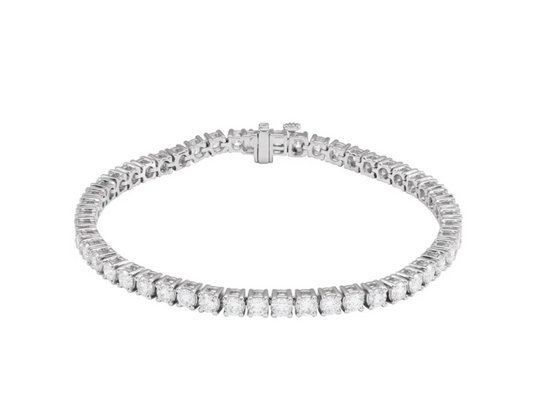 14K Natural Diamond Tennis Bracelet