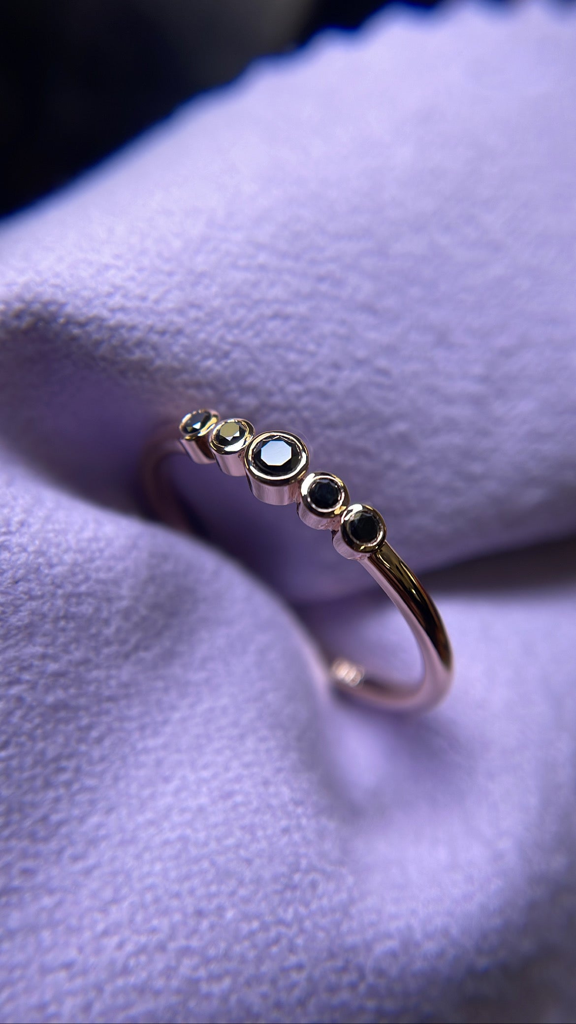 14K Rose Gold 0.15TCW Black Diamonds