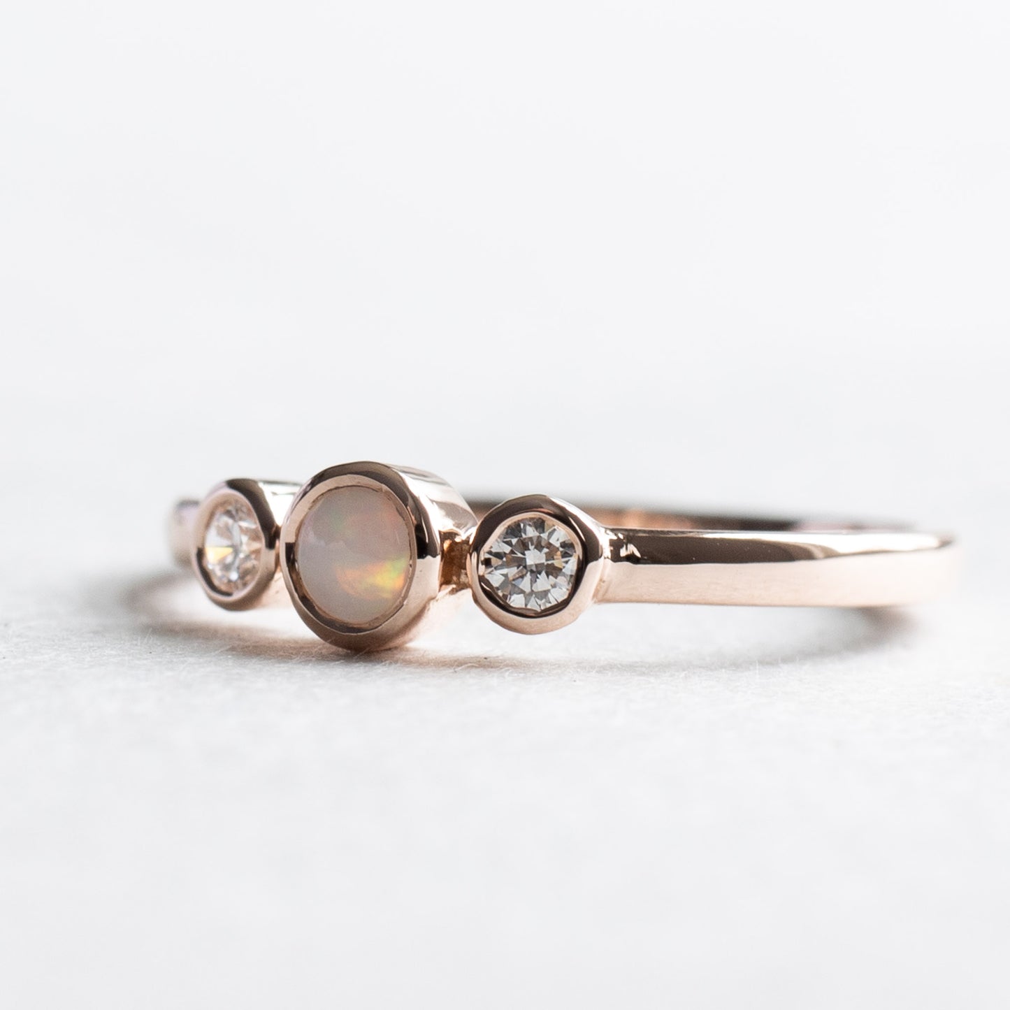 14K Opal Trio Ring