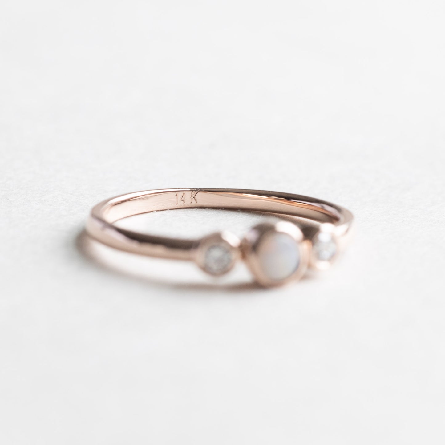 14K Opal Trio Ring