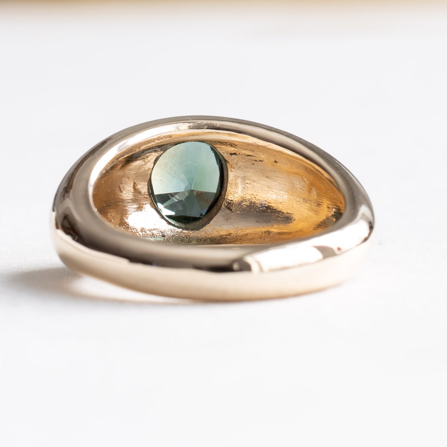 14k Parti Sapphire Dome Ring