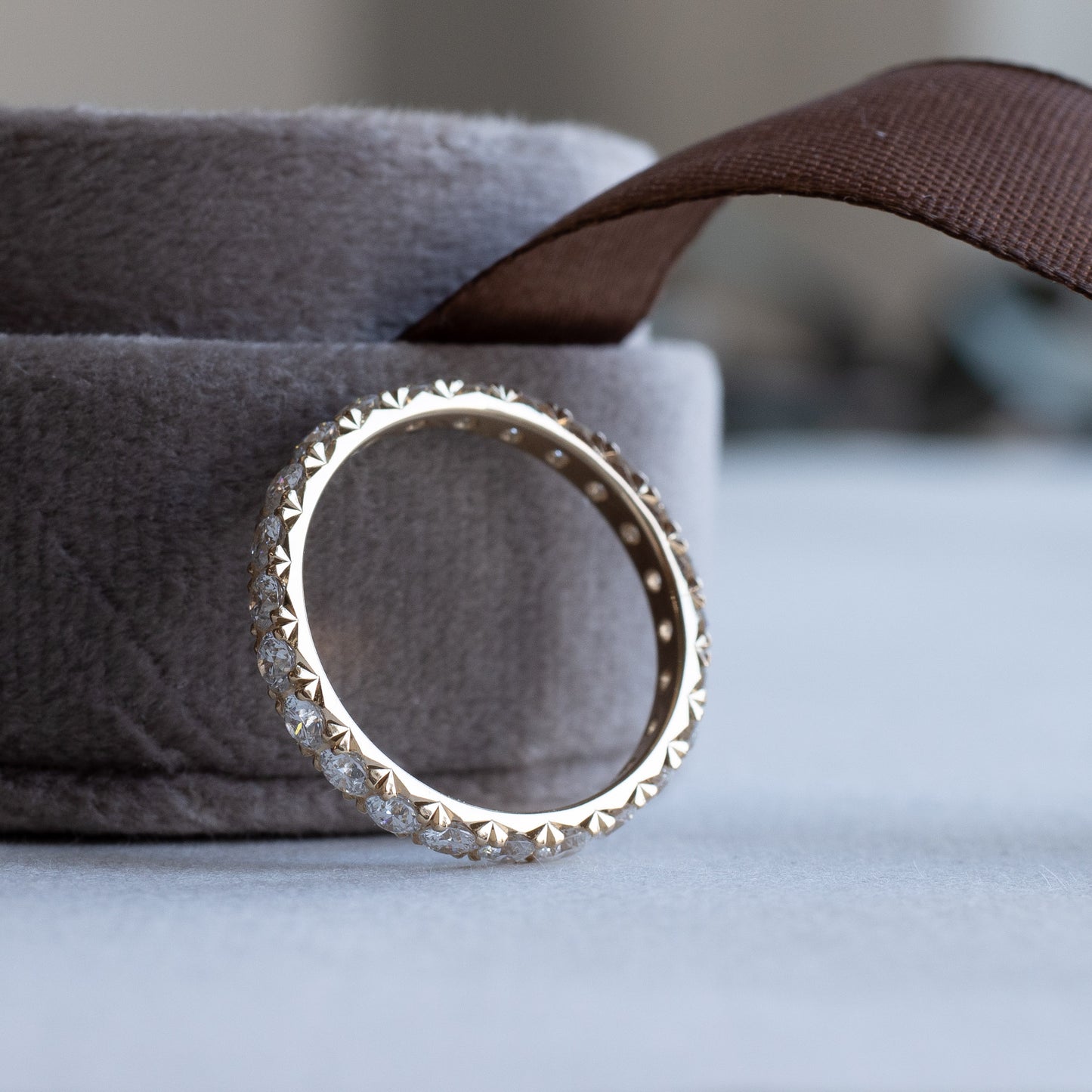 18K Eternity Diamond Band