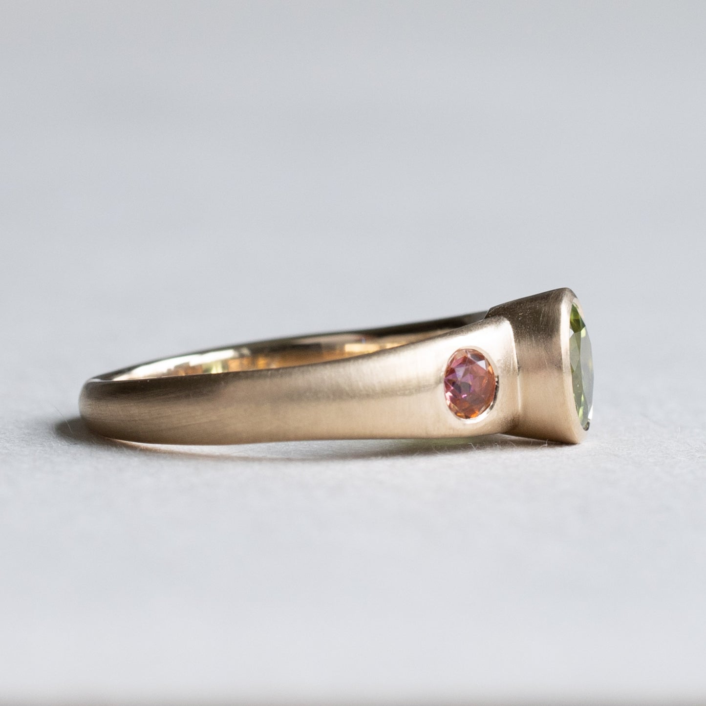 14K Peridot Topaz Ring