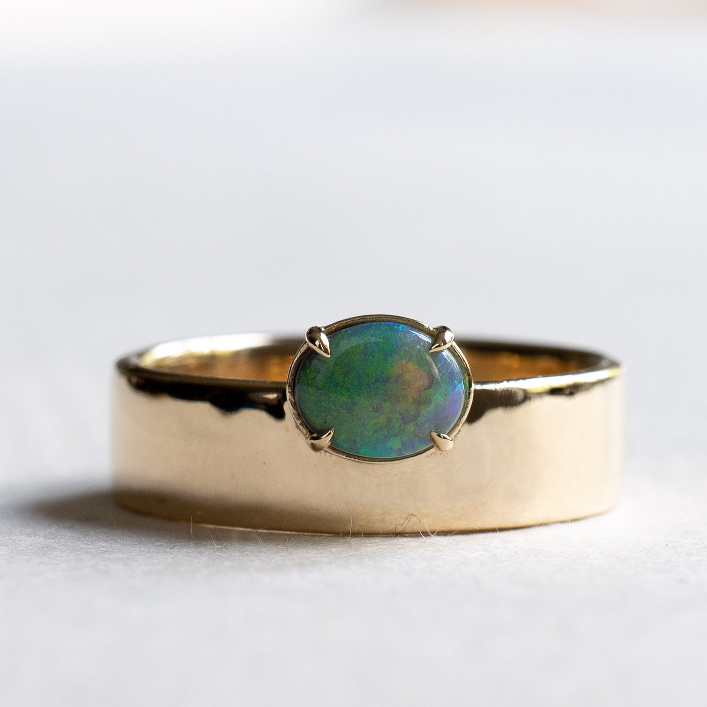 14K East West Opal Ring
