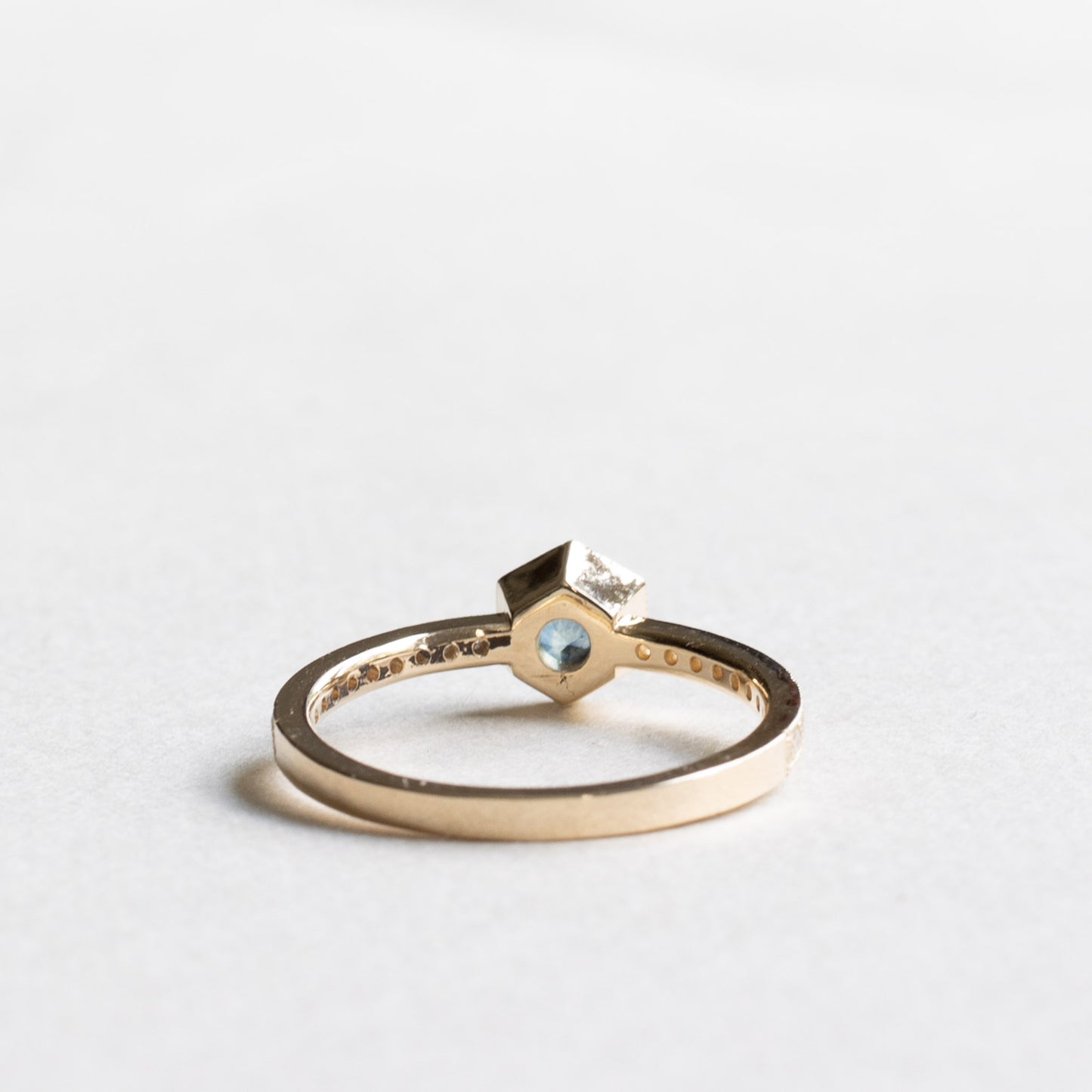14K Sapphire Diamond Ring