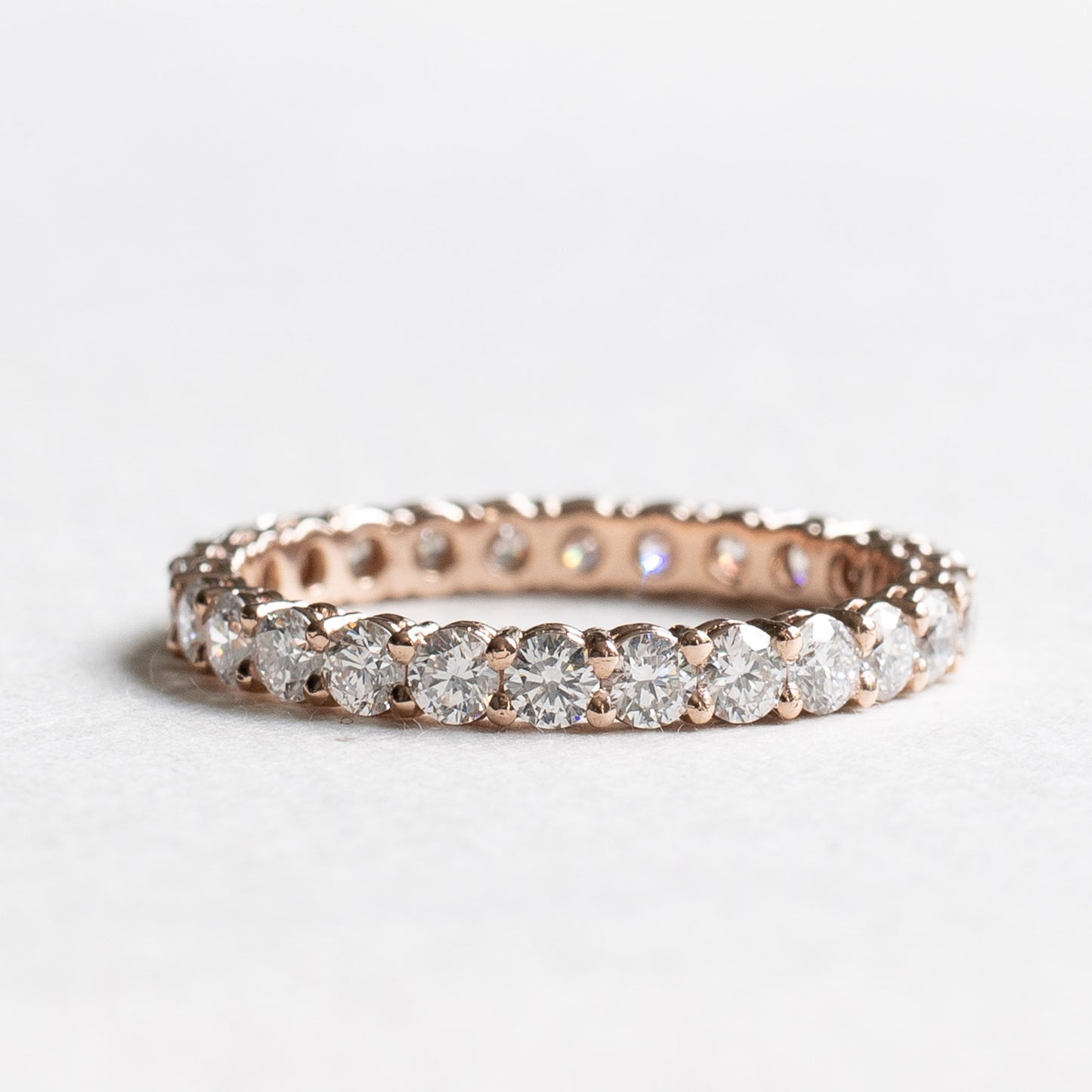 14K Lab Diamond Eternity Band