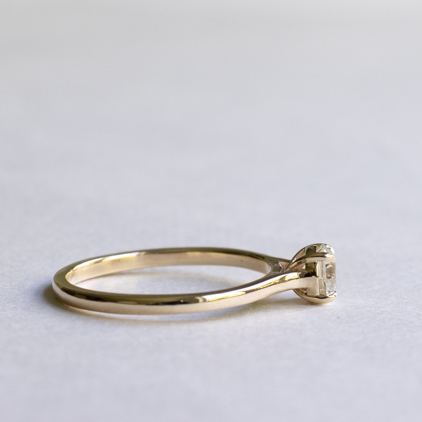 14K Gold 0.5 CT Diamond Solitaire Ring