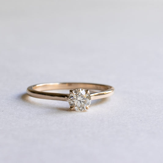 14K Gold 0.5 CT Diamond Solitaire Ring