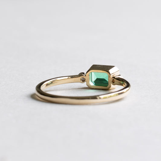 14K Gold 0.55CT Emerald Ring