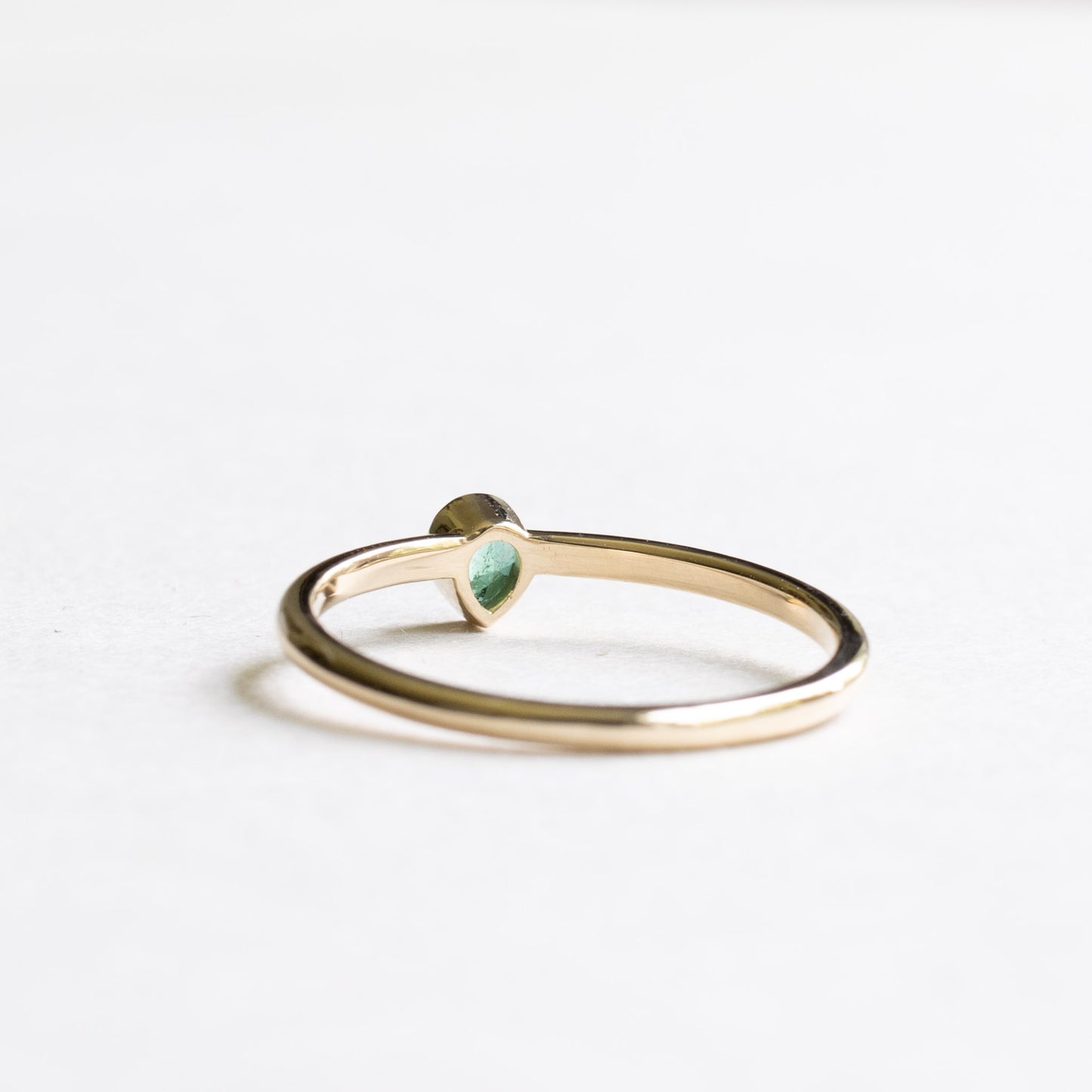 14K Emerald Petite Pear