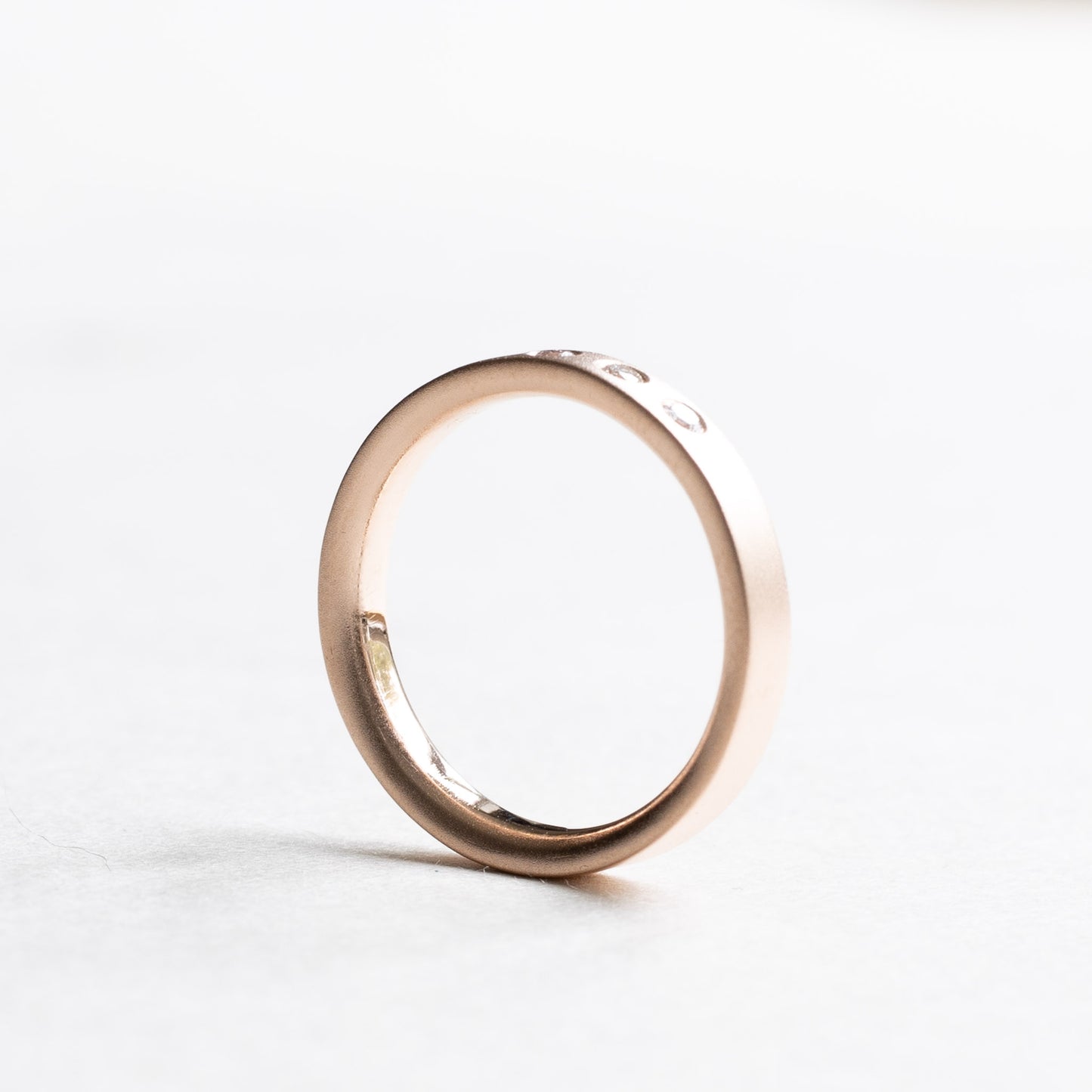 14K Rose Gold Trio Diamond Band